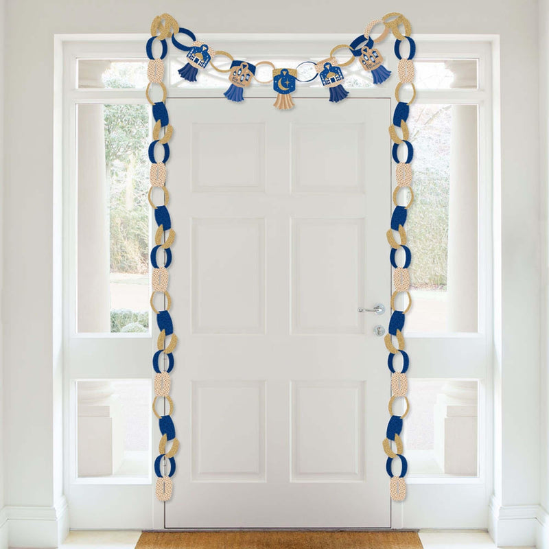 Ramadan - 90 Chain Links and 30 Paper Tassels Decoration Kit - Eid Mubarak Paper Chains Garland - 21 feet