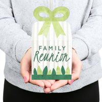 Family Tree Reunion - Square Favor Gift Boxes - Family Gathering Party Bow Boxes - Set of 12