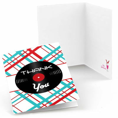 50's Sock Hop - Set of 8 1950s Rock N Roll Party Thank You Cards