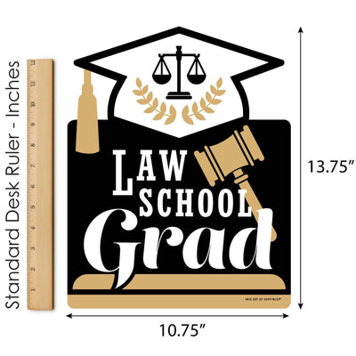 Law School Grad - Outdoor Lawn Sign - Future Lawyer Graduation Party Yard Sign - 1 Piece