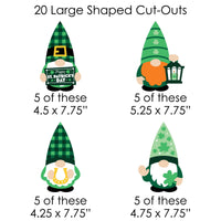 Irish Gnomes - St. Patrick's Day Party DIY Decorations - Clothespin Garland Banner - 44 Pieces