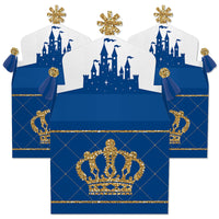 Royal Prince Charming - Treat Box Party Favors - Baby Shower or Birthday Party Goodie Gable Boxes - Set of 12