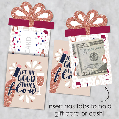 But First, Wine - Wine Tasting Party Money and Gift Card Sleeves - Nifty Gifty Card Holders - Set of 8