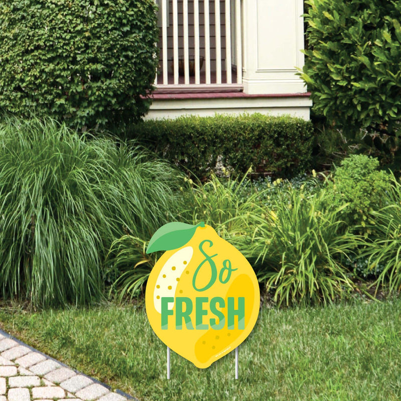 So Fresh - Lemon - Outdoor Lawn Sign - Citrus Lemonade Party Yard Sign - 1 Piece