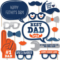 Happy Father's Day - We Love Dad Party Photo Booth Props Kit - 20 Count