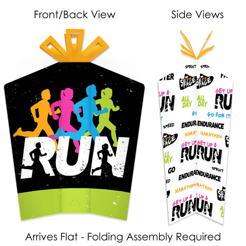 Set The Pace - Running - Table Decorations - Track, Cross Country or Marathon Party Fold and Flare Centerpieces - 10 Count