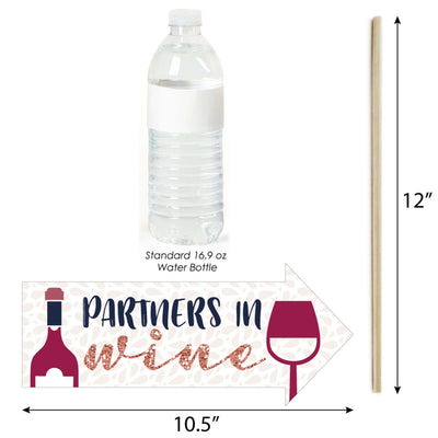 Funny Vino Before Vows - 10 Piece Winery Bachelorette Party Photo Booth Props Kit
