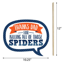 Funny Happy Father's Day - We Love Dad Party Photo Booth Props Kit - 10 Piece