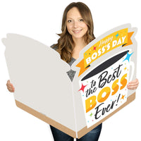 Happy Boss's Day - Best Boss Ever Giant Greeting Card - Big Shaped Jumborific Card - 16.5 x 22 inches