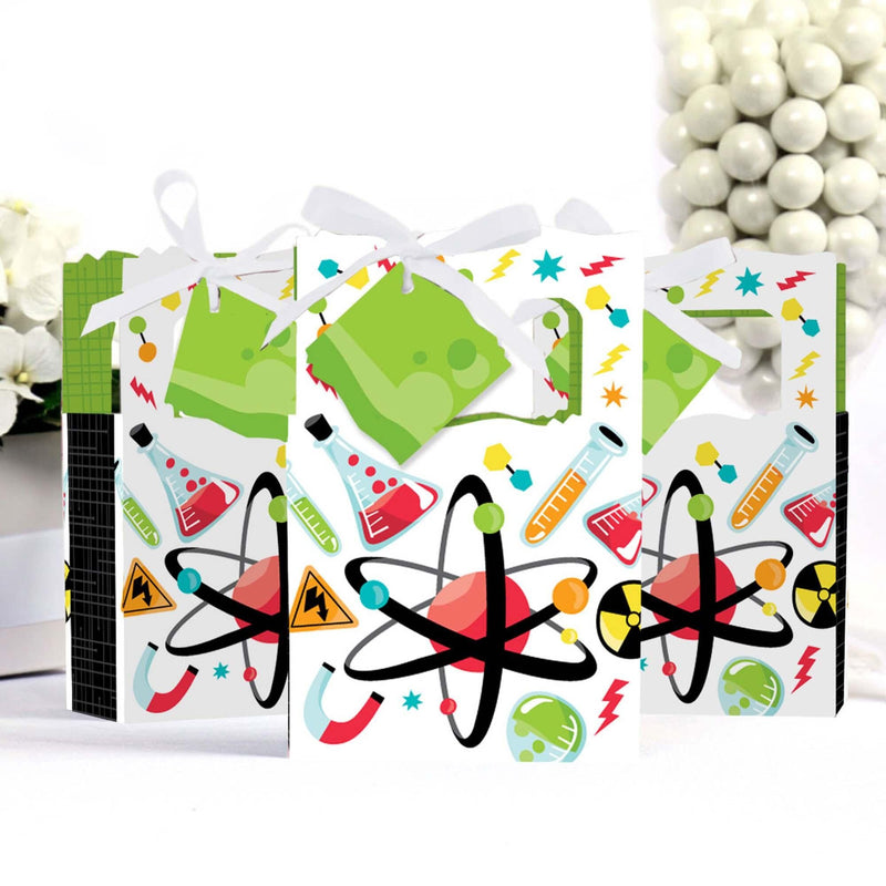 Scientist Lab - Mad Science Baby Shower or Birthday Party Favor Boxes - Set of 12