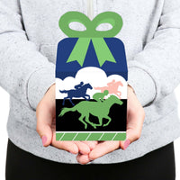 Kentucky Horse Derby - Square Favor Gift Boxes - Horse Race Party Bow Boxes - Set of 12