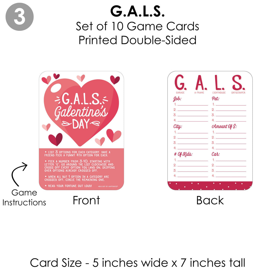 Happy Galentine's Day - 4 Valentine's Day Party Games - 10 Cards Each - Gamerific Bundle