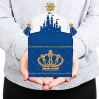 Royal Prince Charming - Treat Box Party Favors - Baby Shower or Birthday Party Goodie Gable Boxes - Set of 12