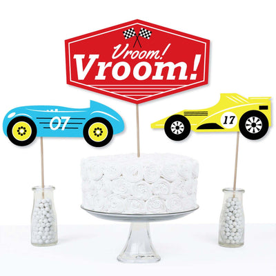 Let's Go Racing - Racecar - Race Car Birthday Party or Baby Shower Centerpiece Sticks - Table Toppers - Set of 15