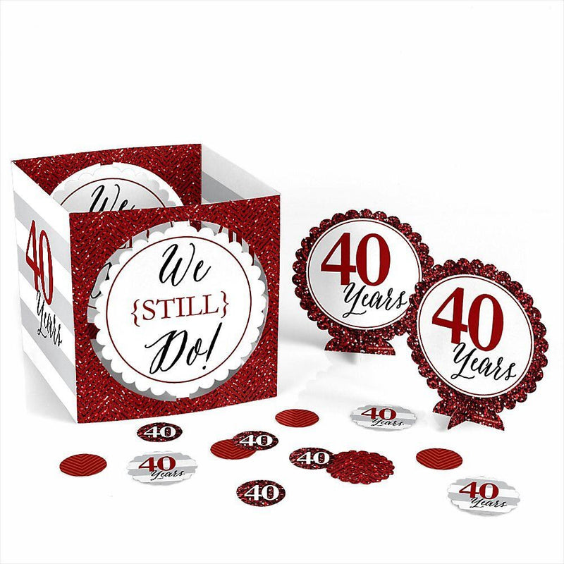 We Still Do - 40th Wedding Anniversary - Anniversary Party Centerpiece and Table Decoration Kit