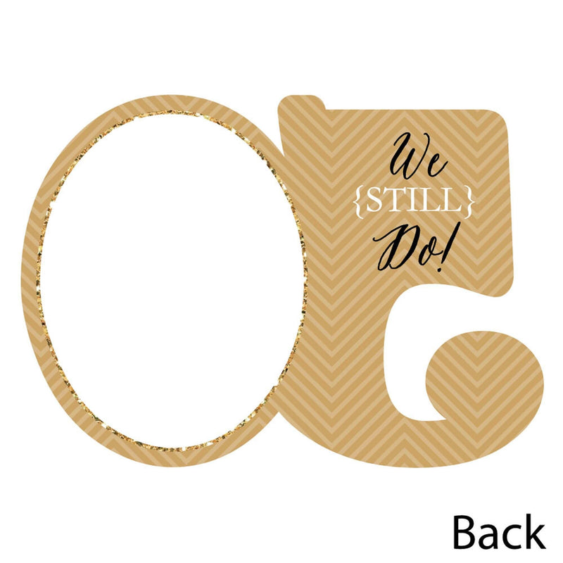 We Still Do - 50th Wedding Anniversary - Shaped Thank You Cards - Anniversary Party Thank You Note Cards with Envelopes - Set of 12