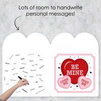 Conversation Hearts - Kids Valentine's Day Giant Greeting Card - Big Shaped Jumborific Card - 16.5 x 22 inches