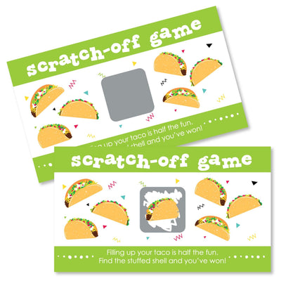 Taco 'Bout Fun - Mexican Fiesta Game Scratch Off Cards - 22 ct