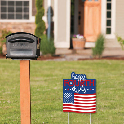 4th of July - Outdoor Lawn Sign - Independence Day Yard Sign - 1 Piece