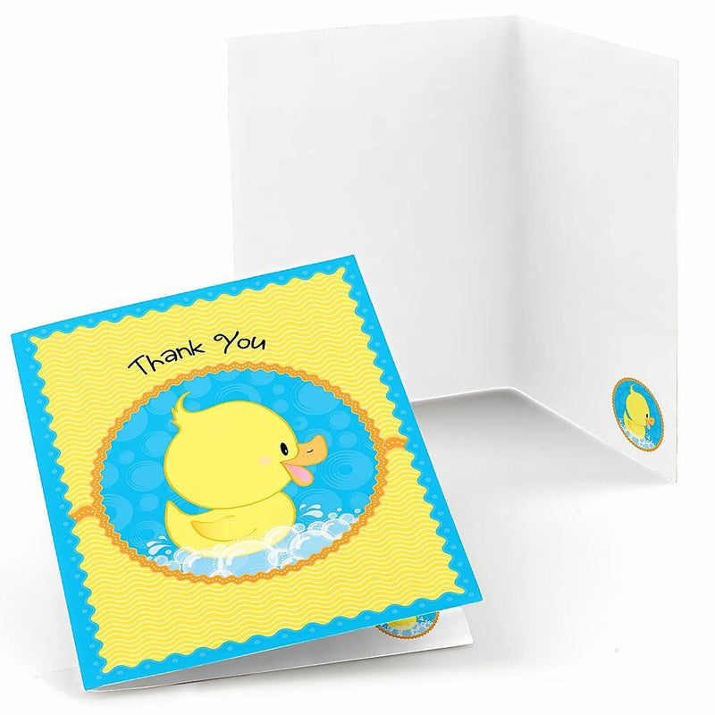 Ducky Duck - Birthday Party Thank You Cards - 8 ct