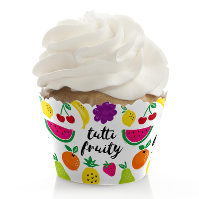 Tutti Fruity - Frutti Summer Baby Shower or Birthday Decorations - Party Cupcake Wrappers - Set of 12