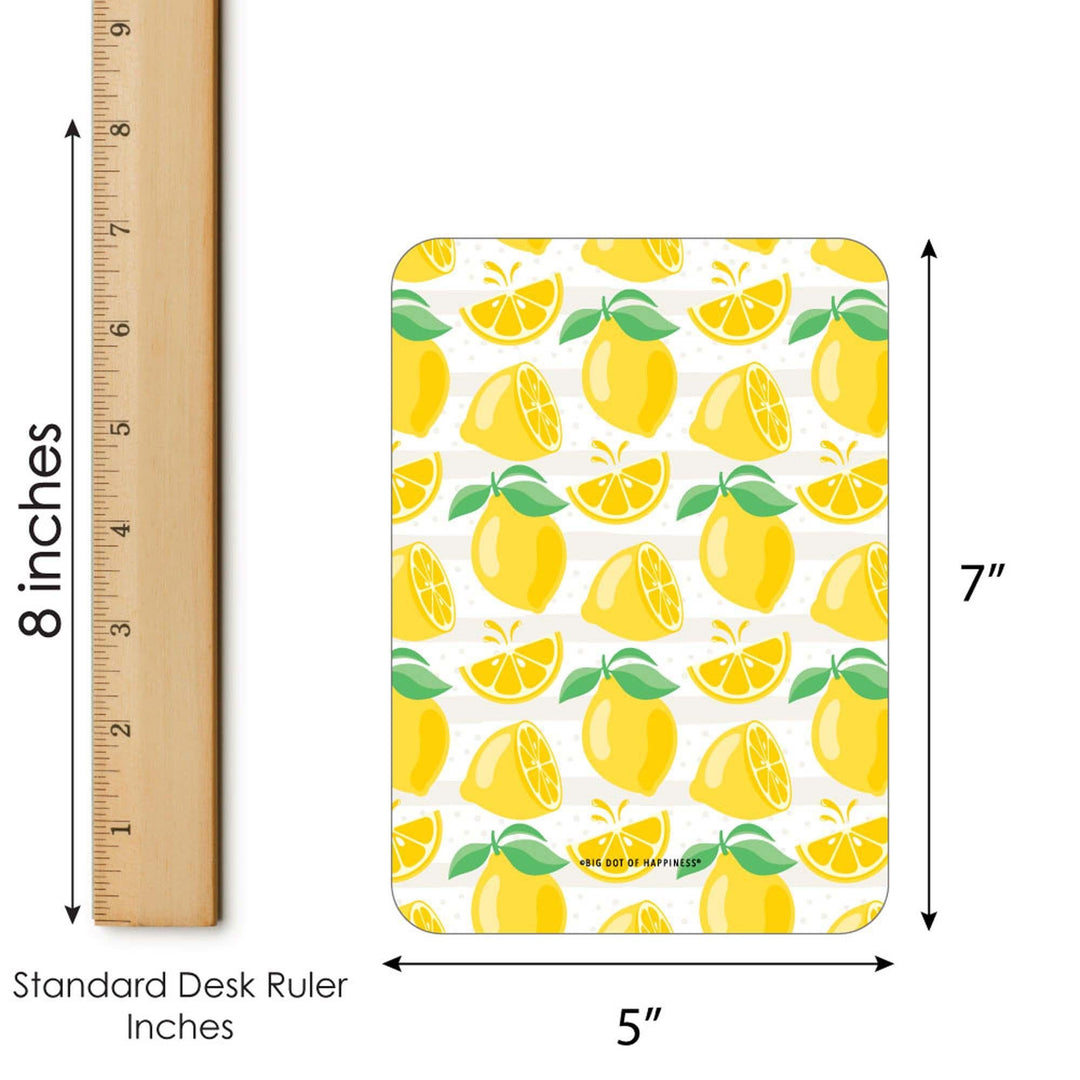 So Fresh - Lemon - Bingo Cards and Markers - Citrus Lemonade Party Bingo Game - Set of 18
