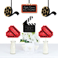 Red Carpet - Clapboard, Movie Tickets and Film Reel Decorations DIY Movie Night Party Essentials - Set of 20