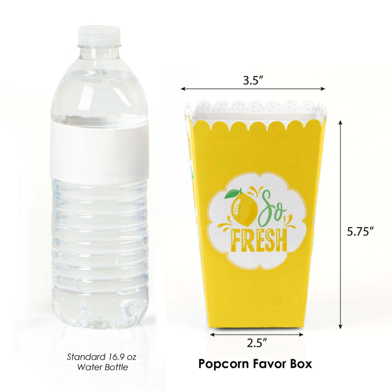 So Fresh - Lemon - Citrus Lemonade Party Favor Popcorn Treat Boxes - Set of 12
