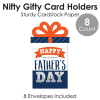 Happy Father's Day - We Love Dad Party Money and Gift Card Sleeves - Nifty Gifty Card Holders - Set of 8