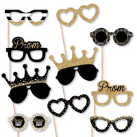 Prom Glasses - Prom Night Paper Card Stock Prom Party Photo Booth Props Kit - 10 Count