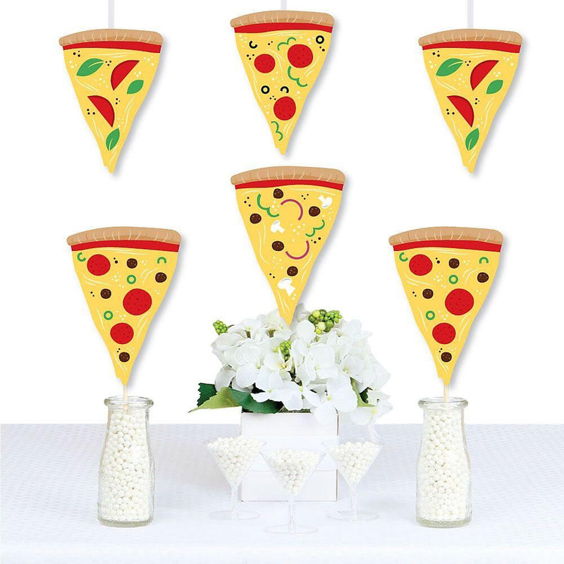 Pizza Party Time - Decorations DIY Baby Shower or Birthday Party Essentials - Set of 20