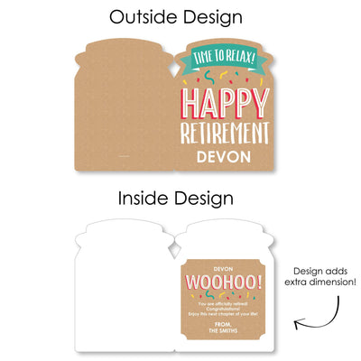 Retirement - Congratulations Giant Greeting Card - Personalized Big Shaped Jumborific Card - 16.5 x 22 inches
