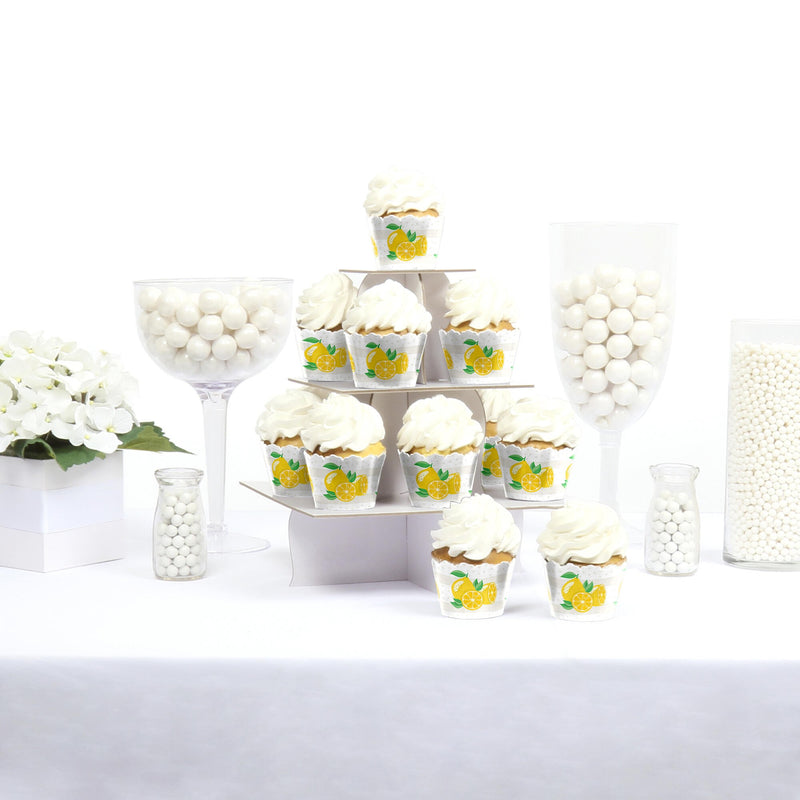 So Fresh - Lemon - Citrus Lemonade Party Decorations - Party Cupcake Wrappers - Set of 12