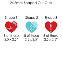 Happy Heartiversary - CHD Awareness DIY Decorations - Clothespin Garland Banner - 44 Pieces