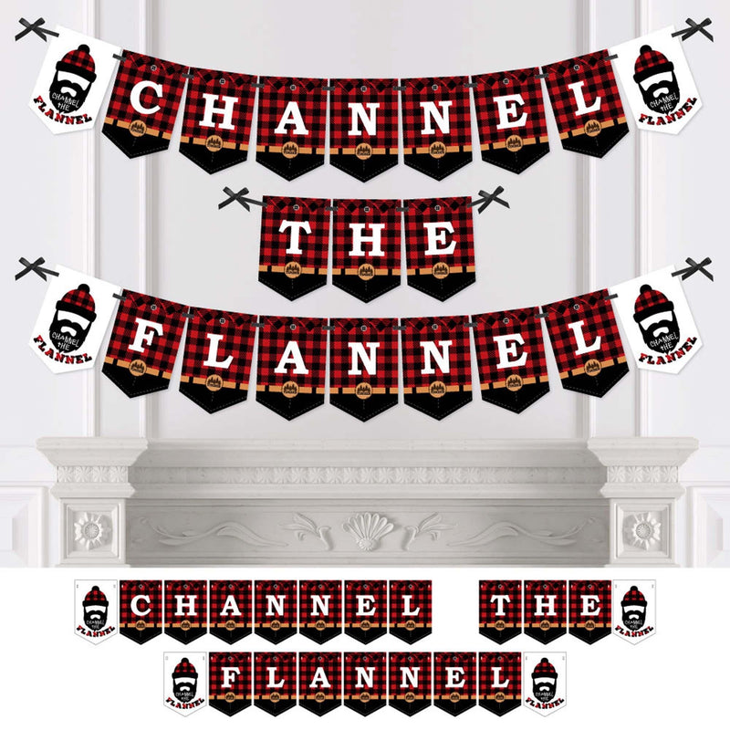 Lumberjack - Channel The Flannel - Buffalo Plaid Party Bunting Banner and Decorations - Channel the Flannel