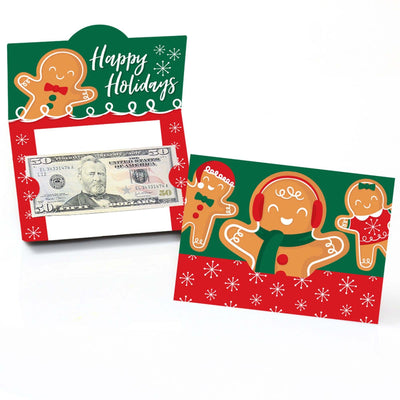 Gingerbread Christmas - Gingerbread Man Holiday Money And Gift Card Holders - Set of 8