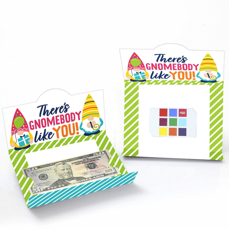 Gnome Birthday - Happy Birthday Party Money and Gift Card Holders - Set of 8