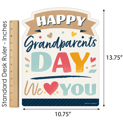 Happy Grandparents Day - Outdoor Lawn Sign - Grandma & Grandpa Party Yard Sign - 1 Piece
