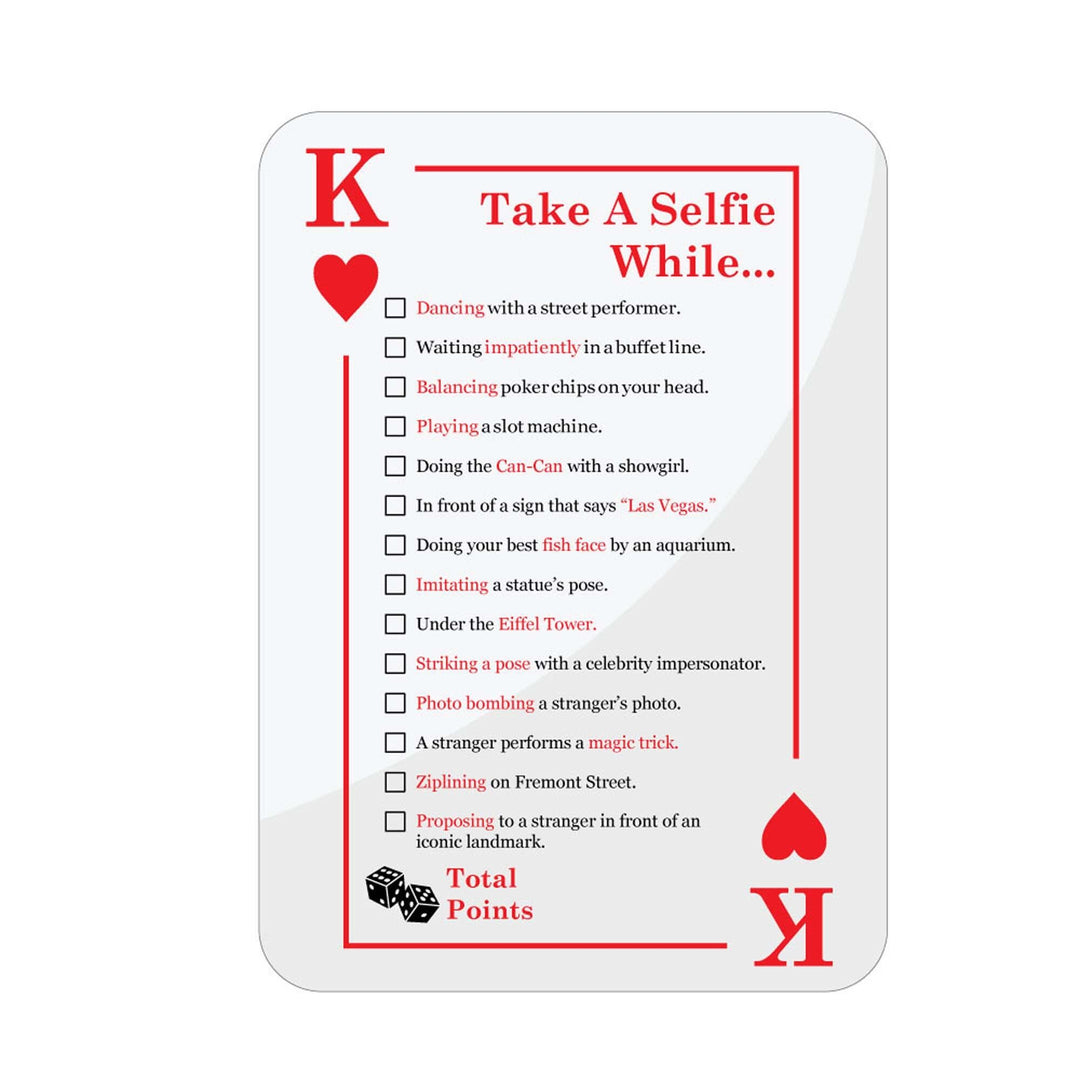 Las Vegas - Selfie Scavenger Hunt - Casino Party Game - Set of 12
