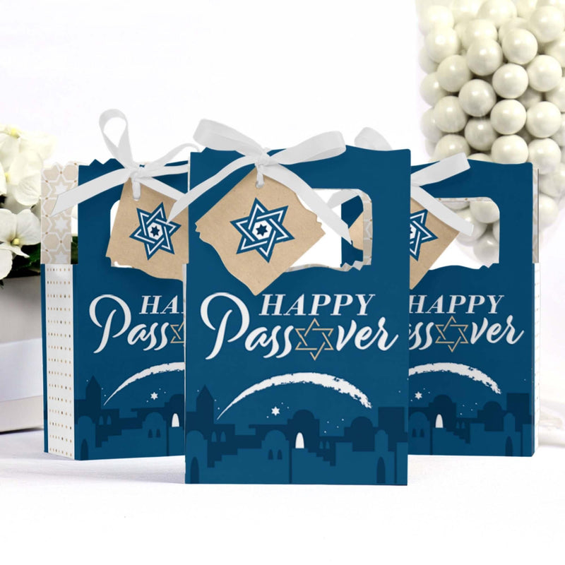 Happy Passover - Pesach Jewish Holiday Party Favor Boxes - Set of 12