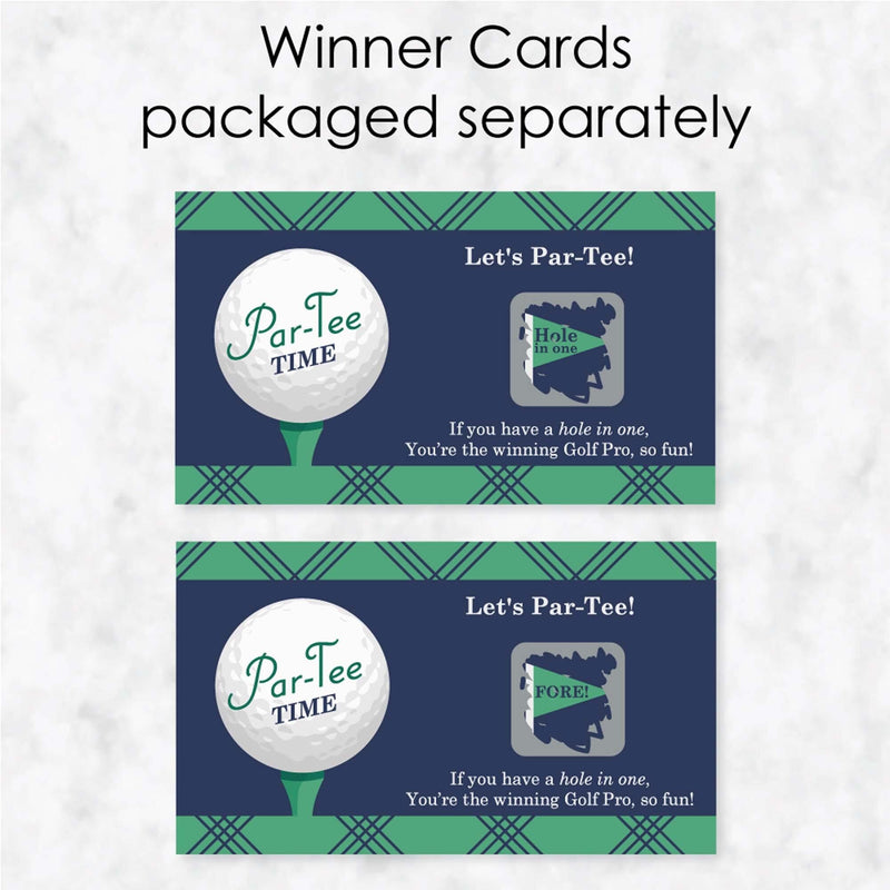 Par-Tee Time - Golf - Birthday or Retirement Party Scratch Off Cards - 22 ct.