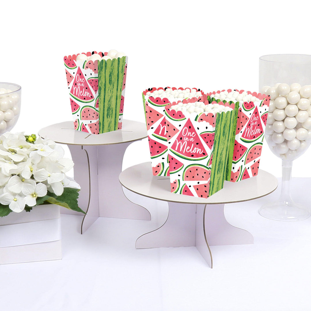 Sweet Watermelon - Fruit Party Favor Popcorn Treat Boxes - Set of 12