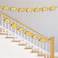 Taco 'Bout Fun - Mexican Fiesta DIY Decorations - Clothespin Garland Banner - 44 Pieces