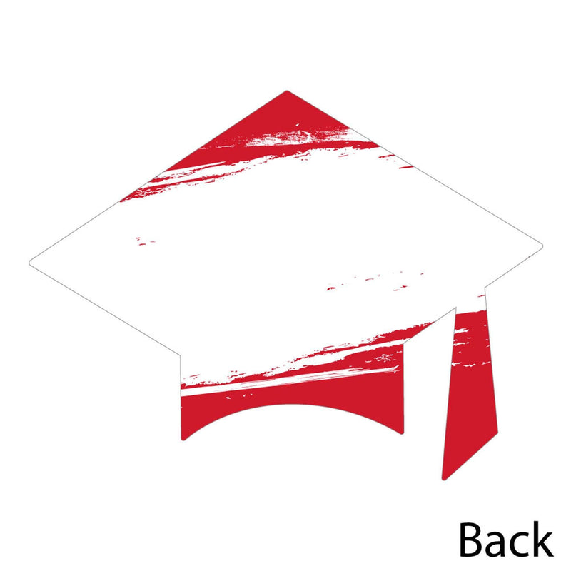 Red Grad - Best is Yet to Come - Shaped Thank You Cards - Red Graduation Party Thank You Note Cards with Envelopes - Set of 12