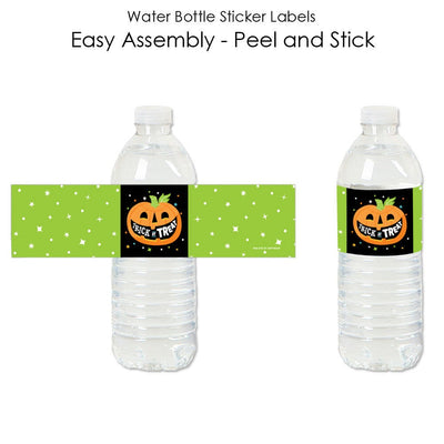 Jack-O'-Lantern Halloween - Kids Halloween Party Water Bottle Sticker Labels - Set of 20