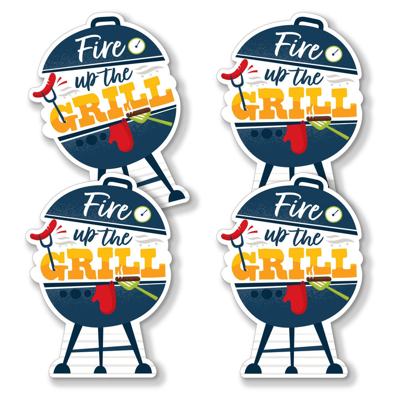 Fire Up the Grill - Grill Decorations DIY Summer BBQ Picnic Party Essentials - Set of 20