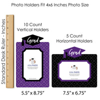 Purple Grad - Best is Yet to Come - Graduation Party Picture Centerpiece Sticks - Photo Table Toppers - 15 Pieces