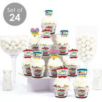 Teacher Retirement - Cupcake Decoration - Happy Retirement Party Cupcake Wrappers and Treat Picks Kit - Set of 24