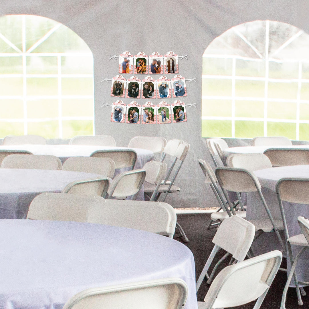 Bride Squad - DIY Rose Gold Bridal Shower or Bachelorette Party Decor - Picture Display - Photo Banner