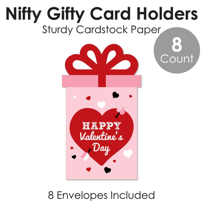 Conversation Hearts - Valentine's Day Party Money and Gift Card Sleeves - Nifty Gifty Card Holders - Set of 8